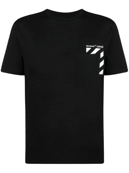 Off White Diagonal Pocket T-Shirt