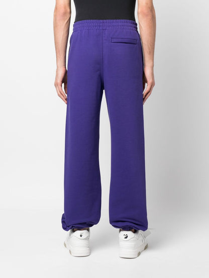 Off White Varsity Patch Joggers Purple