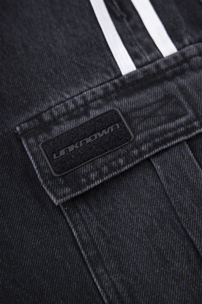 Unknown London Stripe Denim Cargos