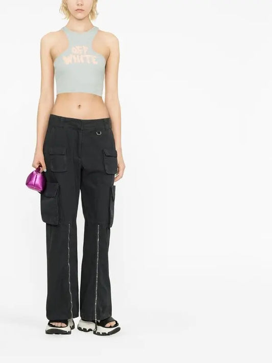 Off White 70s Type Logo Rib Rowing Top