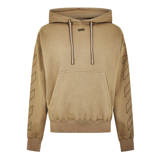 Off White Off Stitch Skate Hoodie Beige
