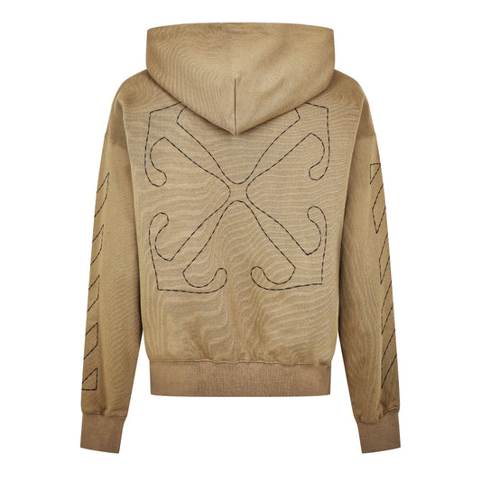 Off White Off Stitch Skate Hoodie Beige