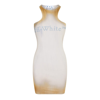 Off White Laundry Ribbed Rowing Mini Dress