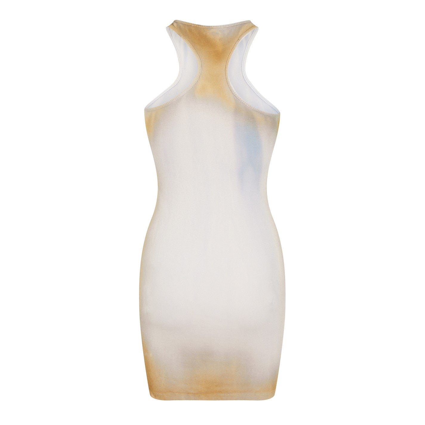 Off White Laundry Ribbed Rowing Mini Dress