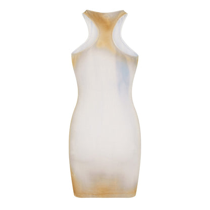 Off White Laundry Ribbed Rowing Mini Dress