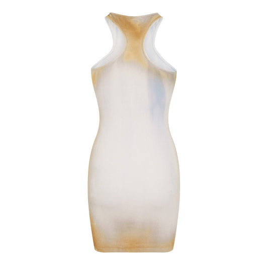 Off White Laundry Ribbed Rowing Mini Dress