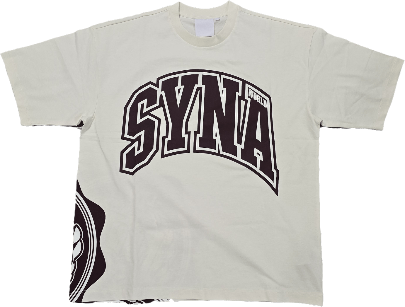 Syna Crest T-Shirt Cream Burgundy