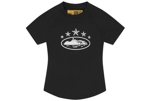 Corteiz Women’s All Stars Baby Top Black/White