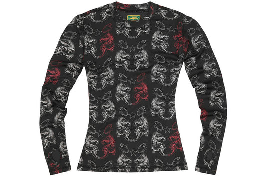 Corteiz Women’s Tiger Long-Sleeve T-Shirt Black