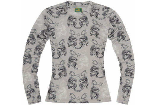 Corteiz Women’s Tiger Long-Sleeve T-Shirt Grey