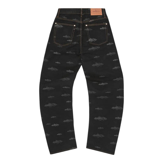 Corteiz Alcatraz Denim Jeans Black