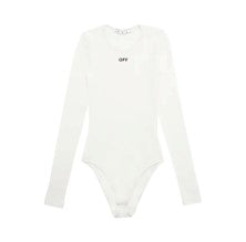 Off White Off Stamp Ribbed L/S Body White