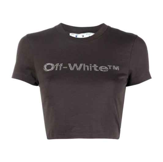 Off White Bling Bounce 90S Fit Tee Dark Grey