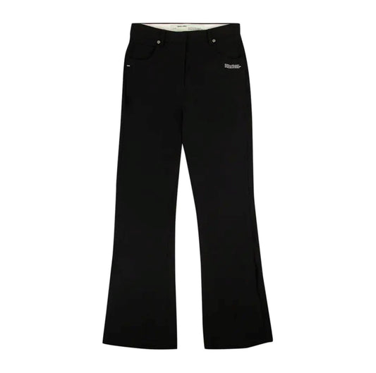 Off White Cropped Five Pocket Trousers