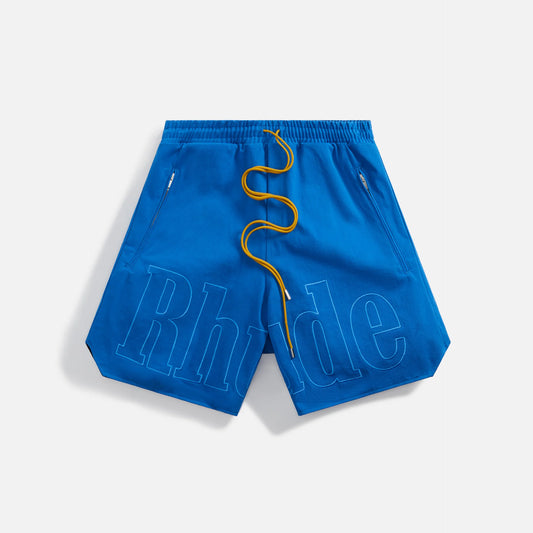 Rhude Tonal Logo Shorts Electric Blue