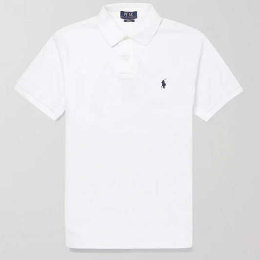 Ralph Lauren Short Sleeve Polo Top White/Navy