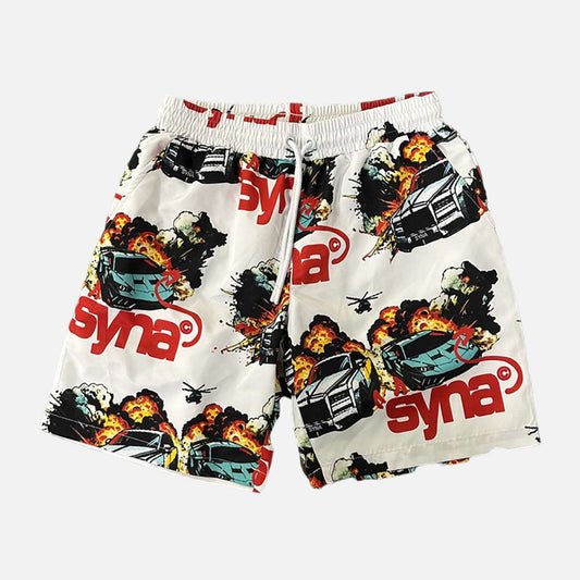 Syna Racing Swim Shorts White
