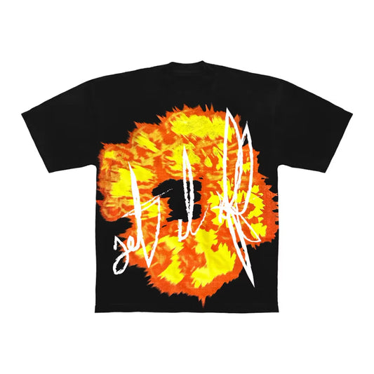 Denim Tears x Offset Set it Off Big Flame T-Shirt Black