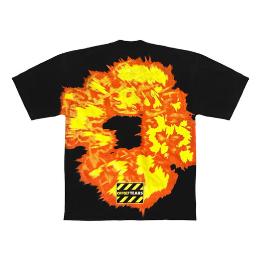 Denim Tears x Offset Set it Off Big Flame T-Shirt Black