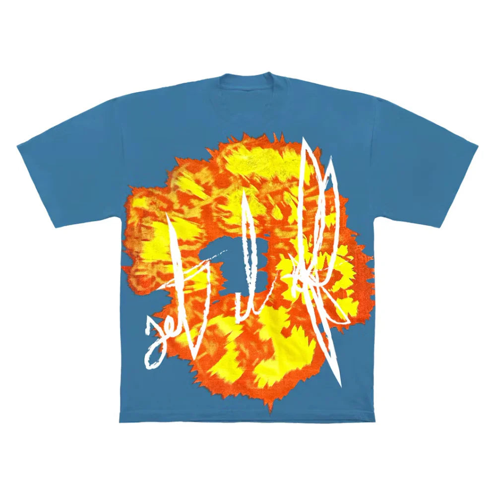 Denim Tears x Offset Set it Off Big Flame T-Shirt Blue