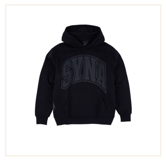 Syna Crest Hoodie Black