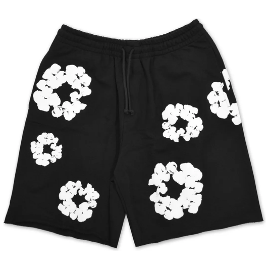 Denim Tears Wreath Shorts Black/White