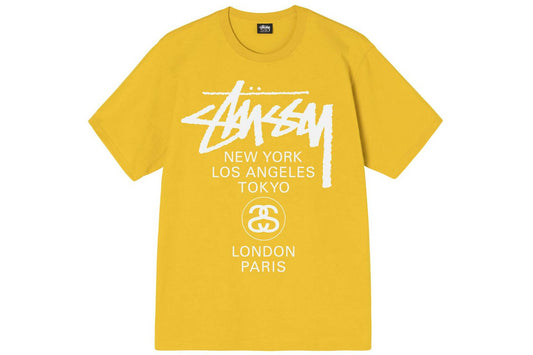 Stussy World Tee Yellow