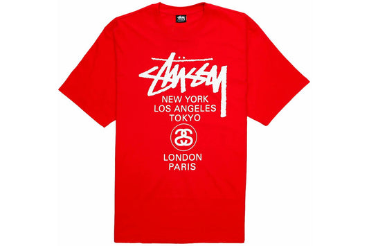 Stussy World Tee Red