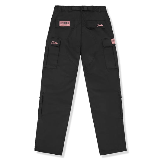 Corteiz Alcatraz Cargos Black and Pink