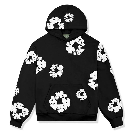 Denim Tears Wreath Hoodie Black/White