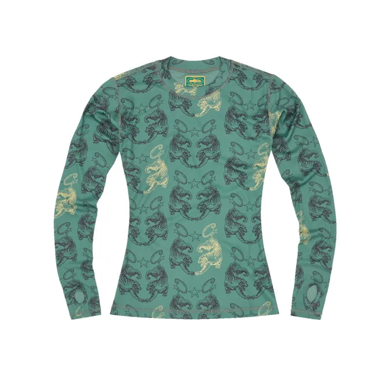 Corteiz Women’s Tiger Long-Sleeve T-Shirt Green