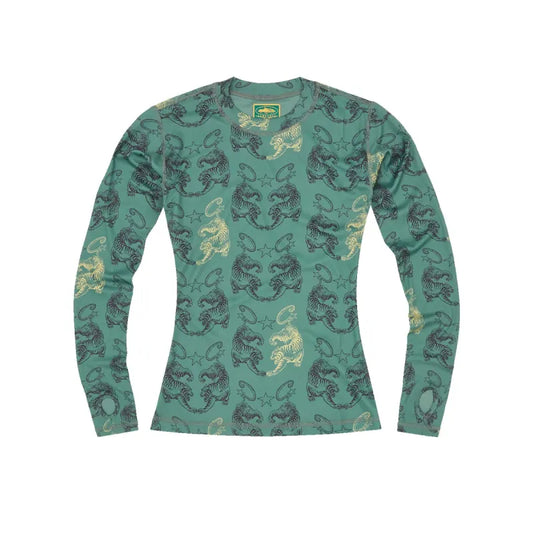 Corteiz Women’s Tiger Long-Sleeve T-Shirt Green
