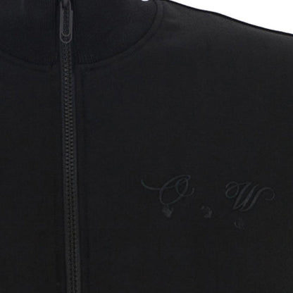 Off White Quote Wool Slim Tracktop Black
