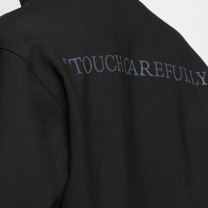 Off White Quote Wool Slim Tracktop Black