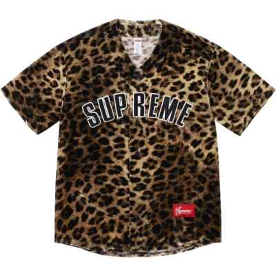 Supreme Leopard Print Baseball Jersey