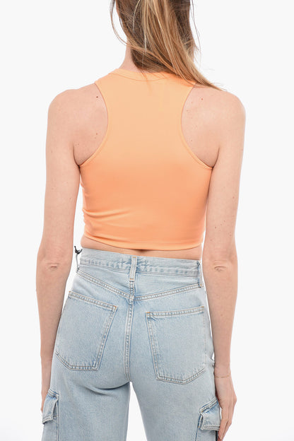 Off White Sleek Rowing Top Peach Orange