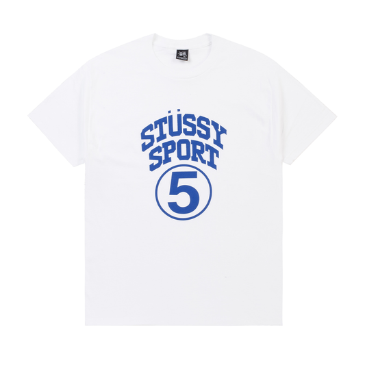 Stussy 5 Sport Tee White