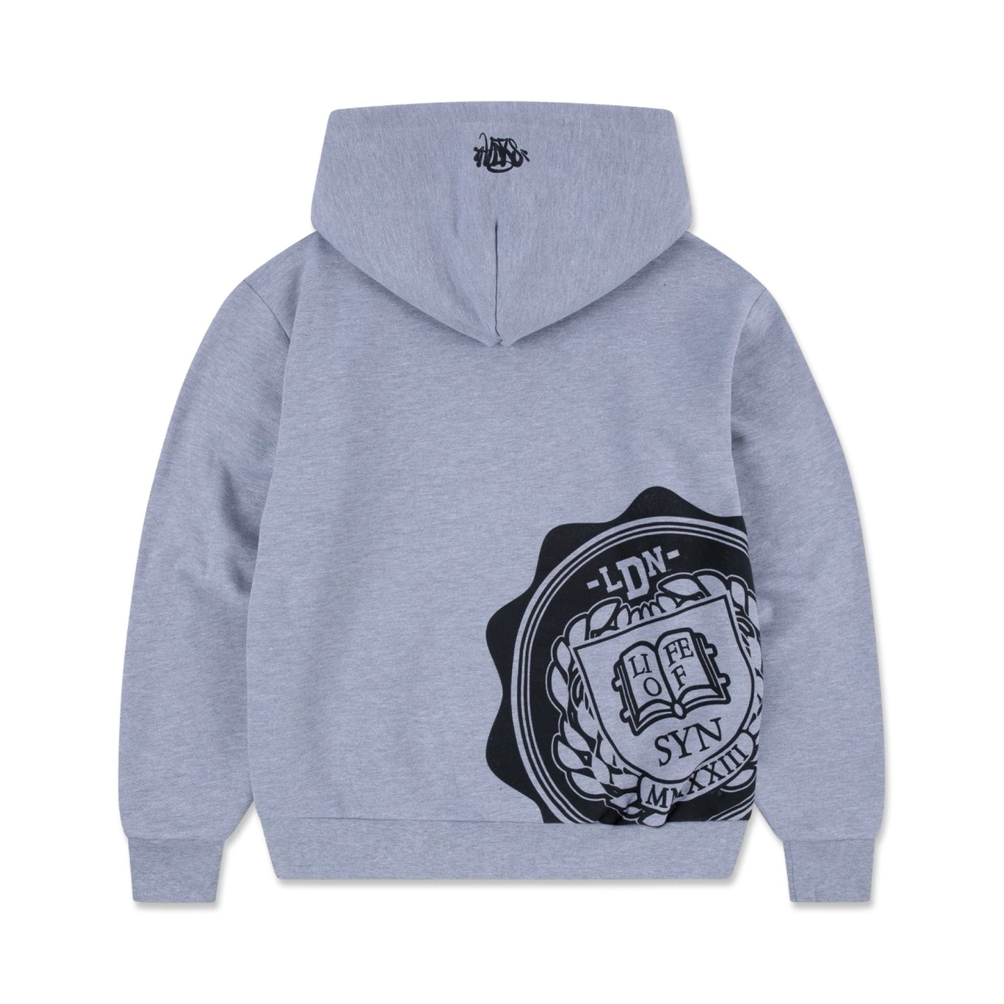 Syna Crest Hoodie Grey Black