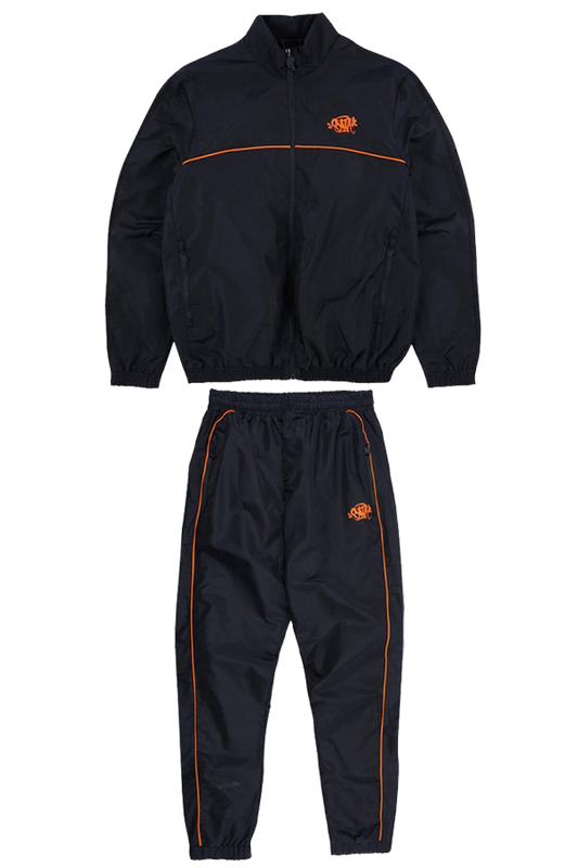 Syna Shell Full Tracksuit Black/Orange
